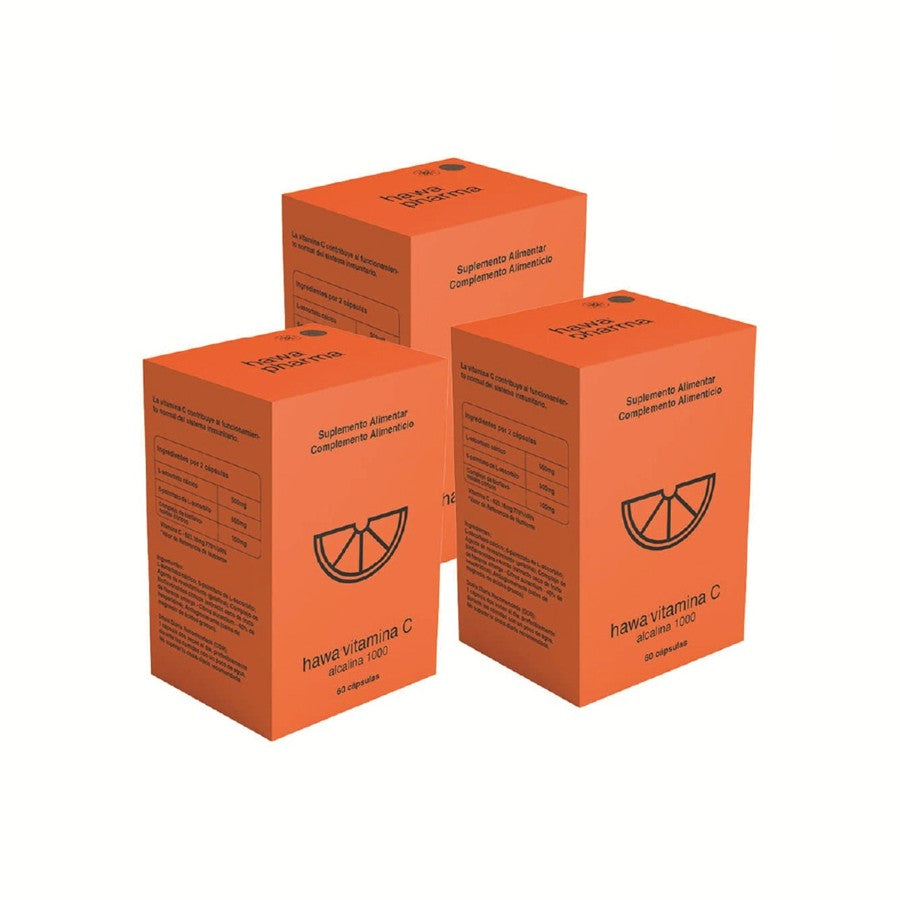 Hawa Vitamina C 1000mg Alcalina 60 Cápsulas - Pack de 3 - imagem principal