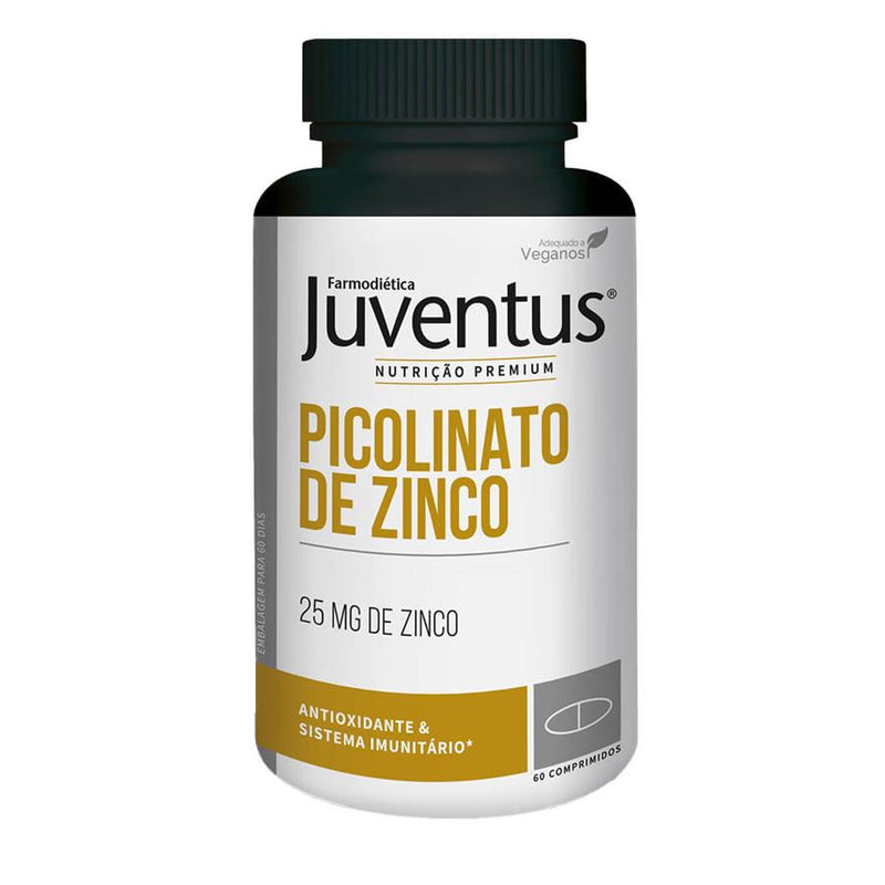 Juventus Picolinato de Zinco 25mg 60 Comprimidos