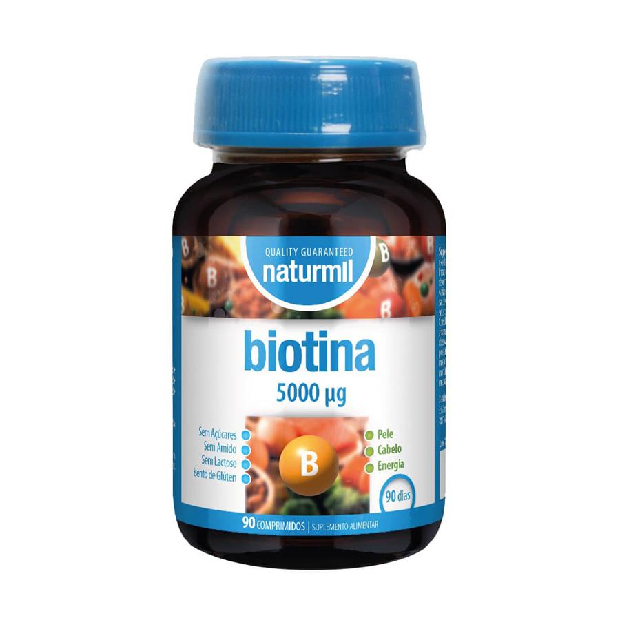 Naturmil Biotina 5000 mcg 90 comprimidos - imagem principal