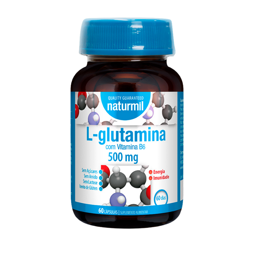 Naturmil L-Glutamina 500 mg 60 Cápsulas - imagem principal