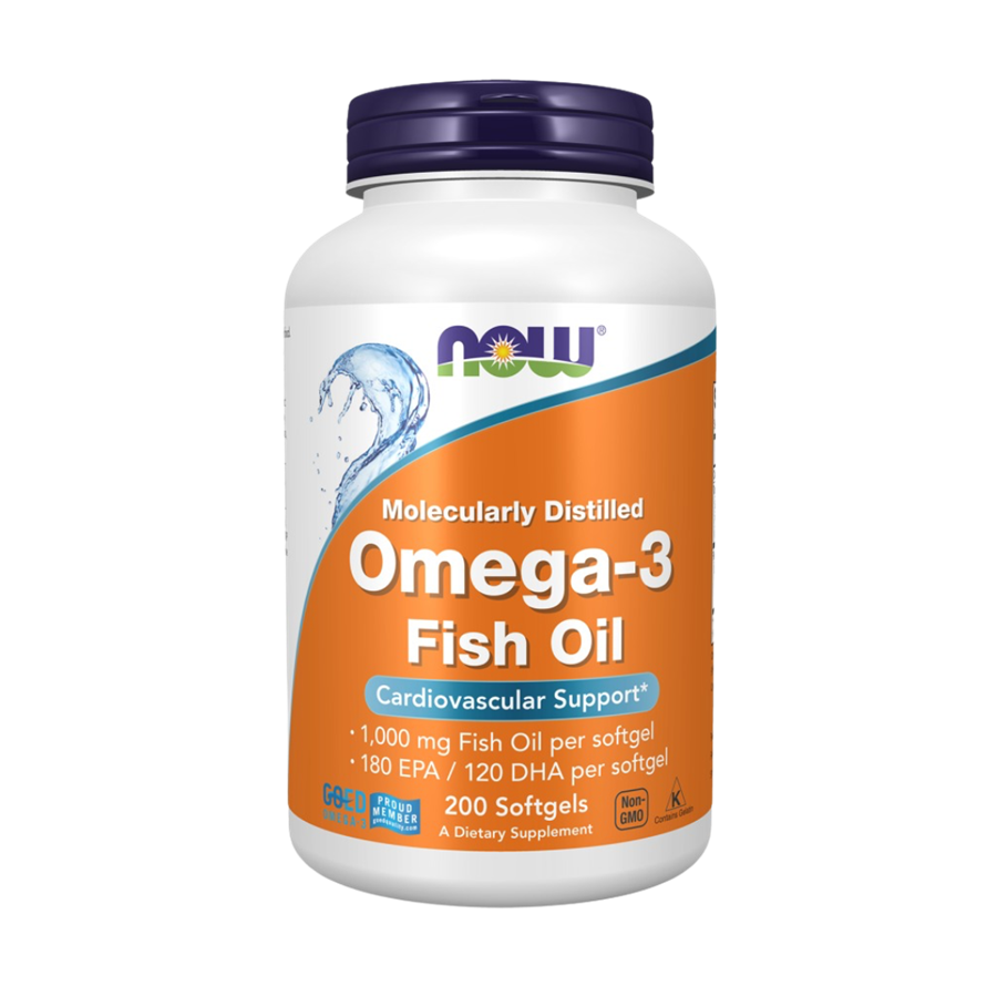 Now Omega 3 Cholesterol Free 1000 mg 200 Softgels - imagem principal