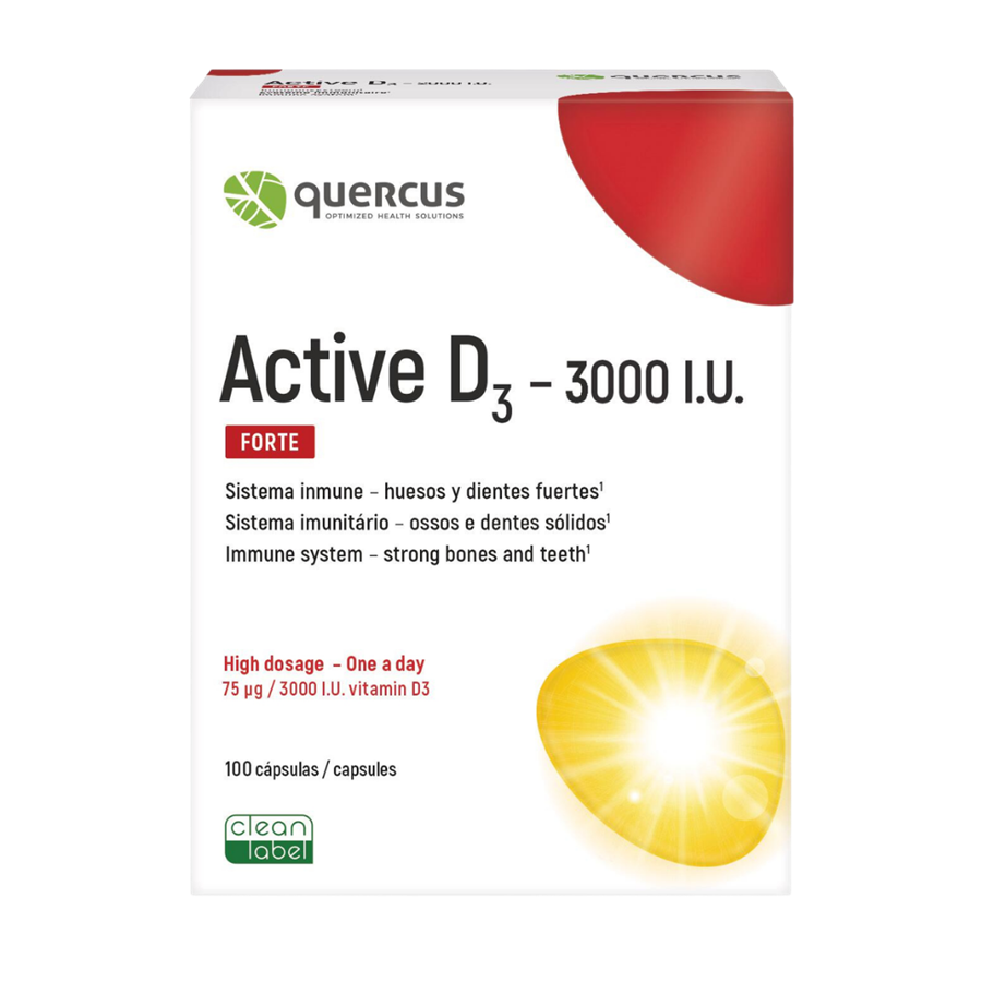 Quercus Active D3 100 Softcaps - imagem principal