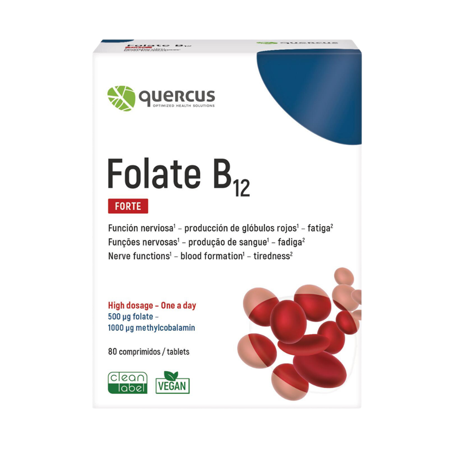 Quercus Folate B12 80 Comprimidos - imagem principal