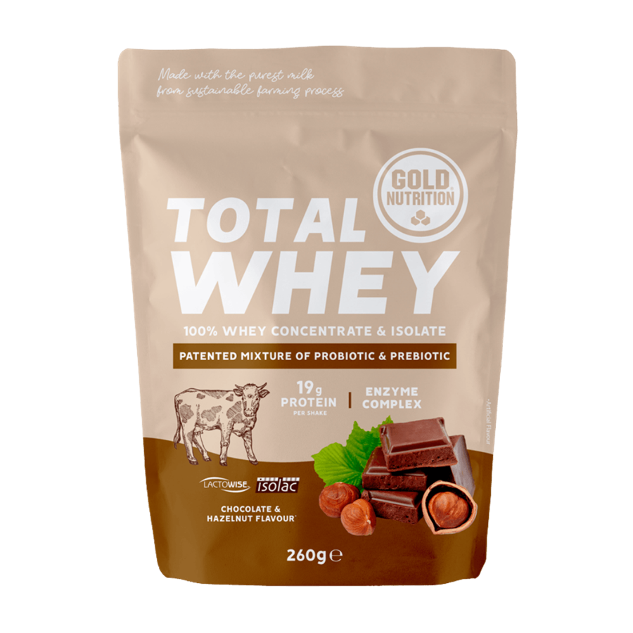 GoldNutrition Total Whey 260g Chocolate Avelã - imagem principal