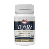 Vitafor Vita D3 + C + Zinco 30 Cápsulas