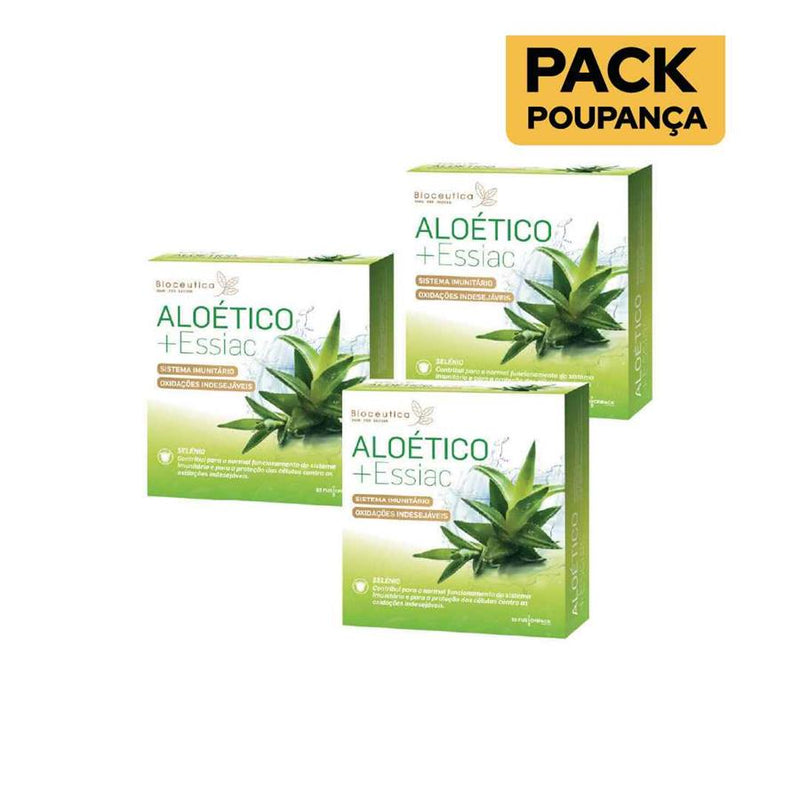 Bioceutica Aloético + Essiac - Fusionpack 25 Ampolas + 25 cápsulas - Pack de 3