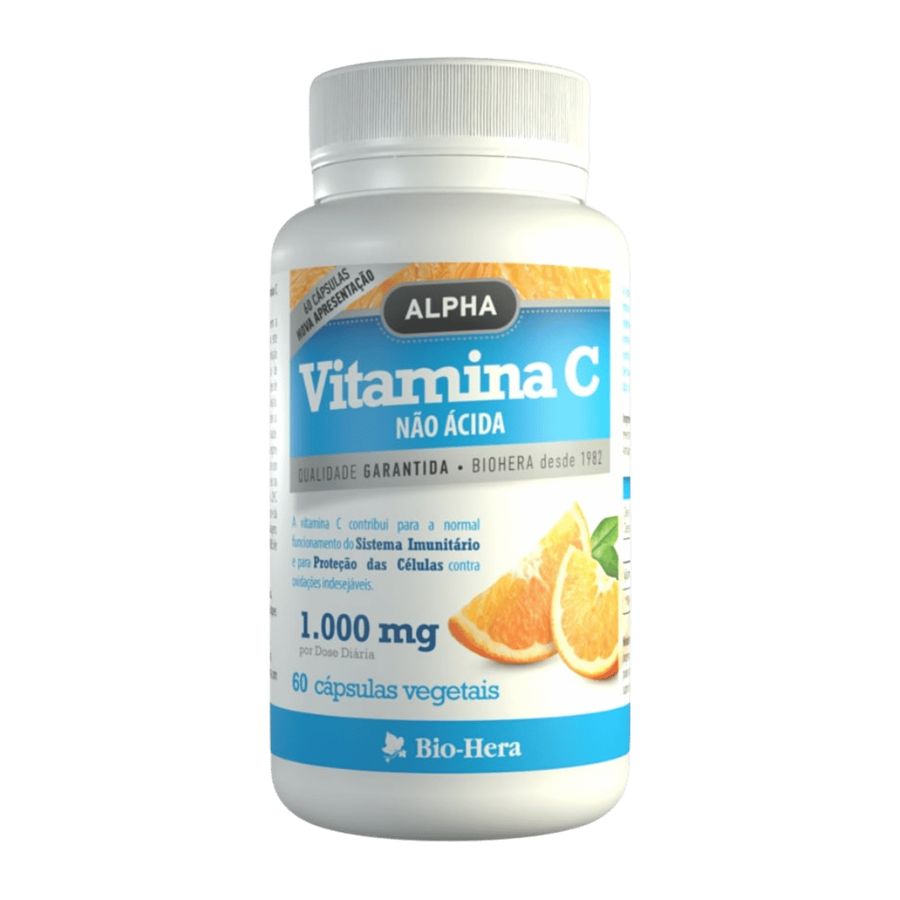 BioHera Alpha Vitamina C Não Ácida 1000mg 60 Cápsulas