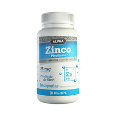 BioHera Alpha Zinco Picolinato 25mg 60 Cápsulas