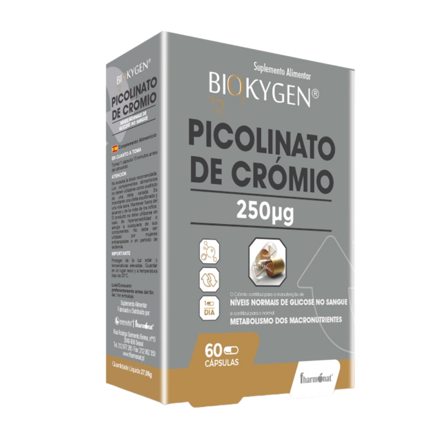Biokygen Picolinato de Crómio 250 mcg 60 Cápsulas - imagem principal