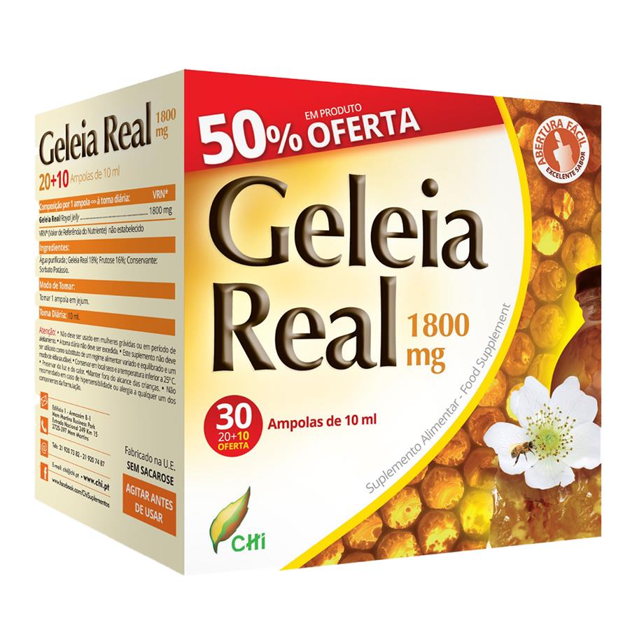 CHI Geleia Real 1800mg 30 Ampolas