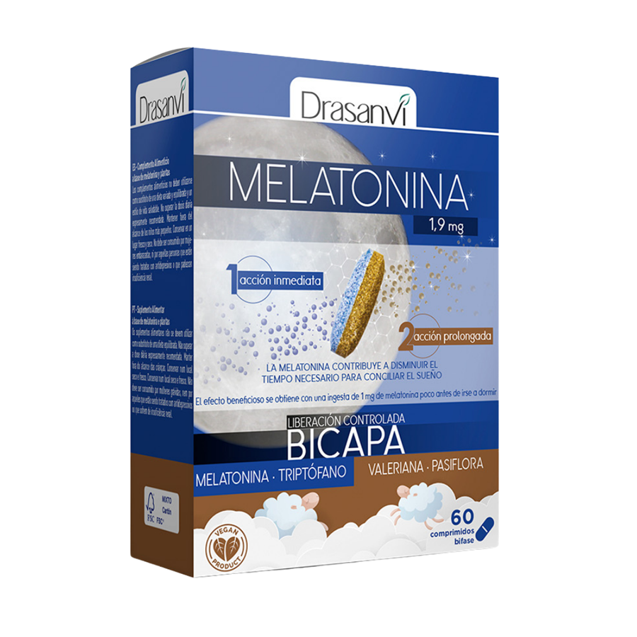 Drasanvi Melatonina Bicapa Retard 60 Comprimidos - imagem principal