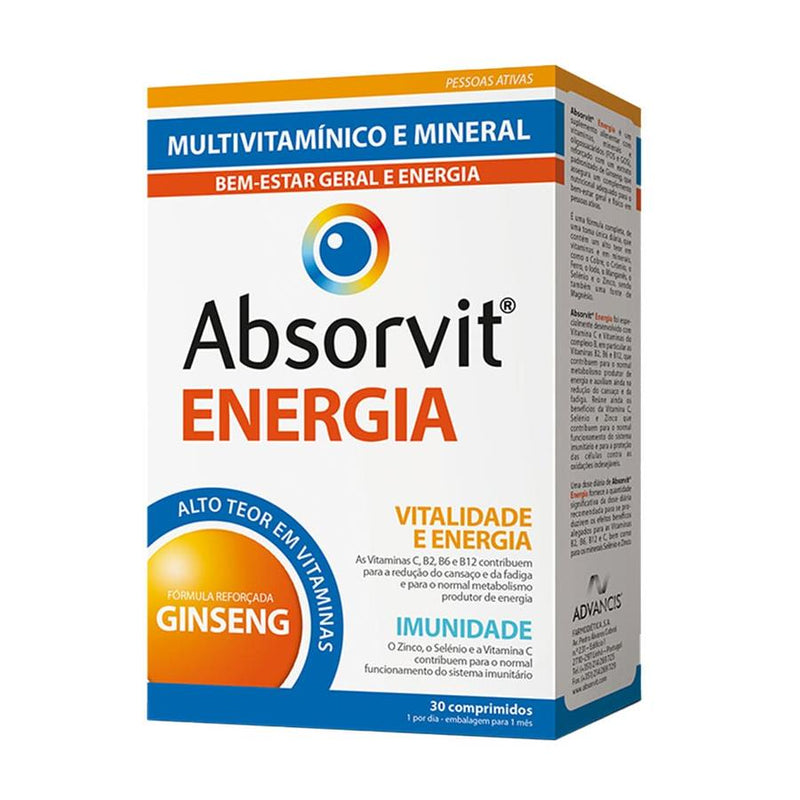 Farmodiética Absorvit Energia 30 Comprimidos