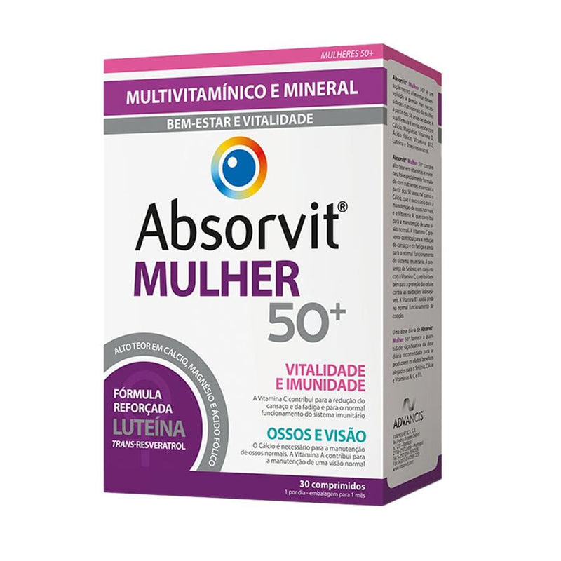 Farmodiética Absorvit Mulher 50+ 30 Comprimidos