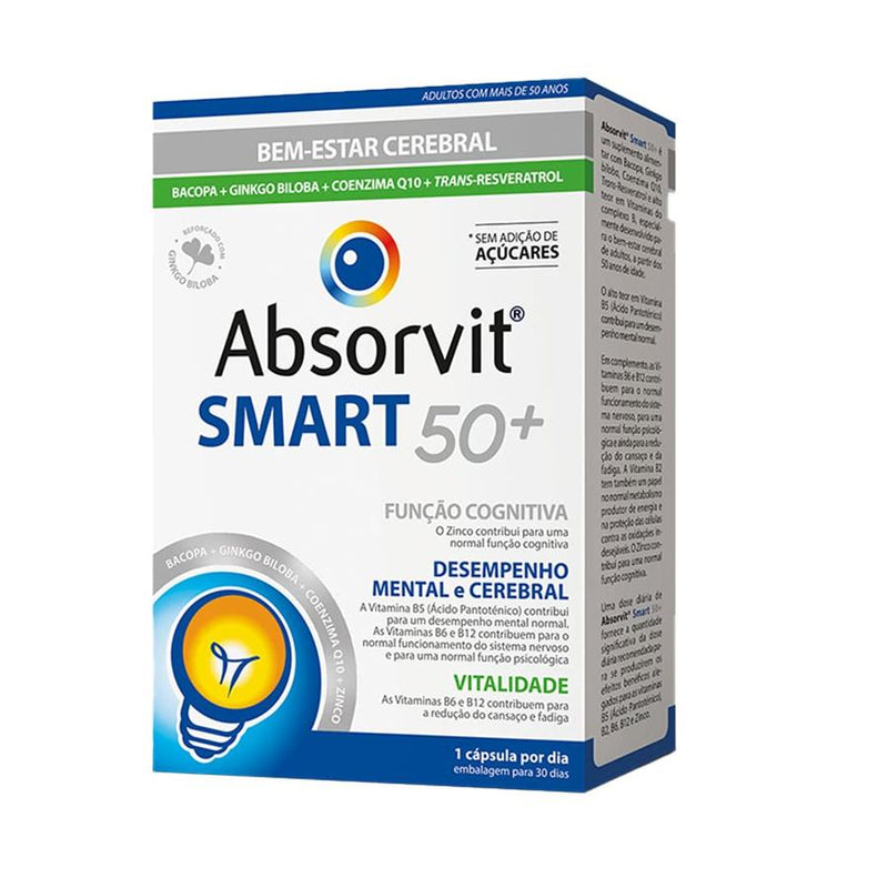 Farmodiética Absorvit Smart 50+ 30 Cápsulas