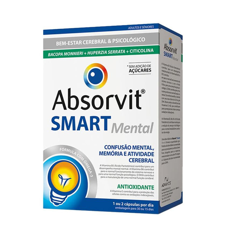 Farmodiética Absorvit Smart Mental 30 Cápsulas