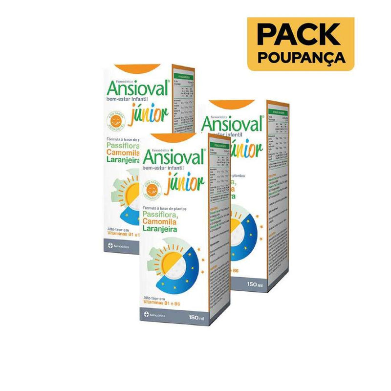 Farmodiética Ansioval Júnior 150ml - Pack de 3