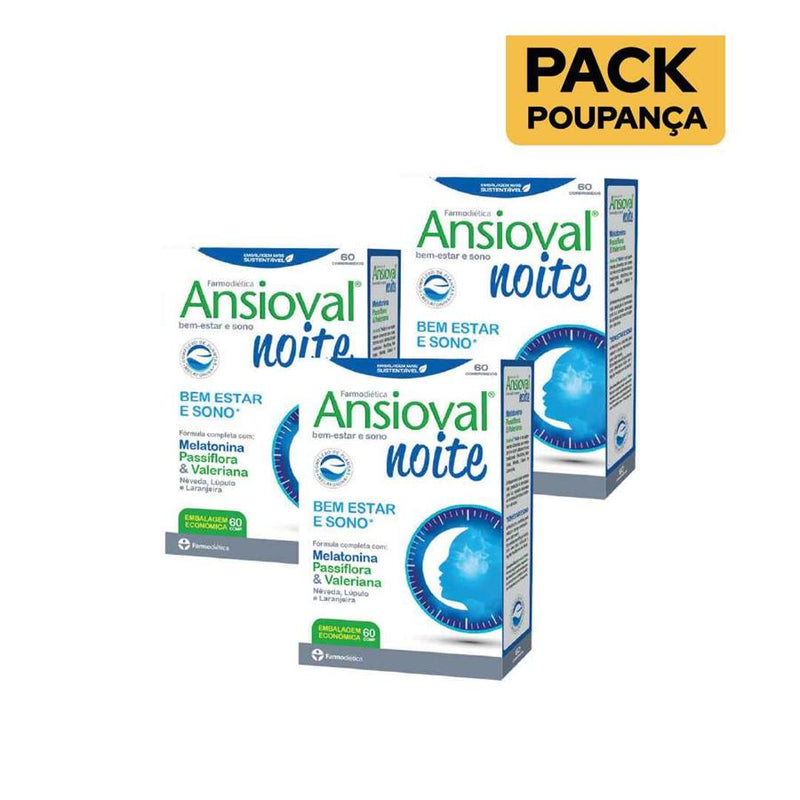 Farmodiética Ansioval Noite 60 Comprimidos - Pack de 3