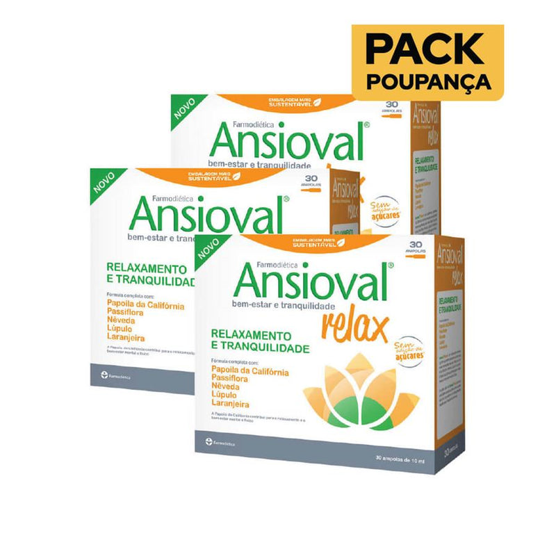 Farmodiética Ansioval Relax 30 ampolas - Pack de 3