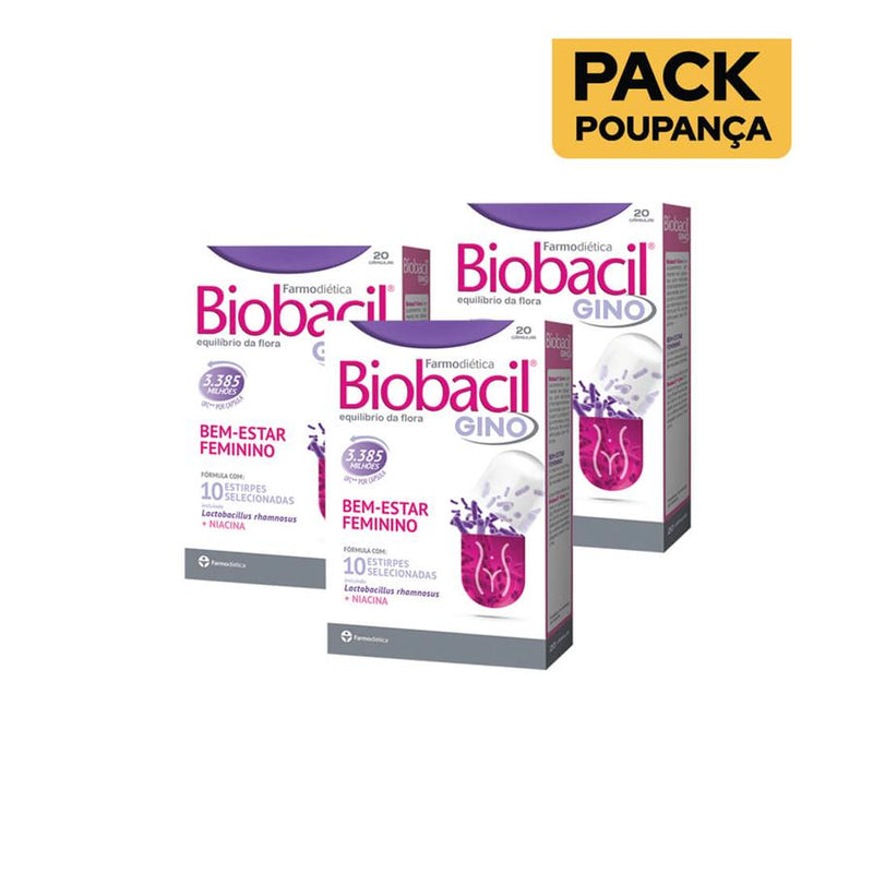 Farmodiética Biobacil Gino 20 cápsulas - Pack de 3