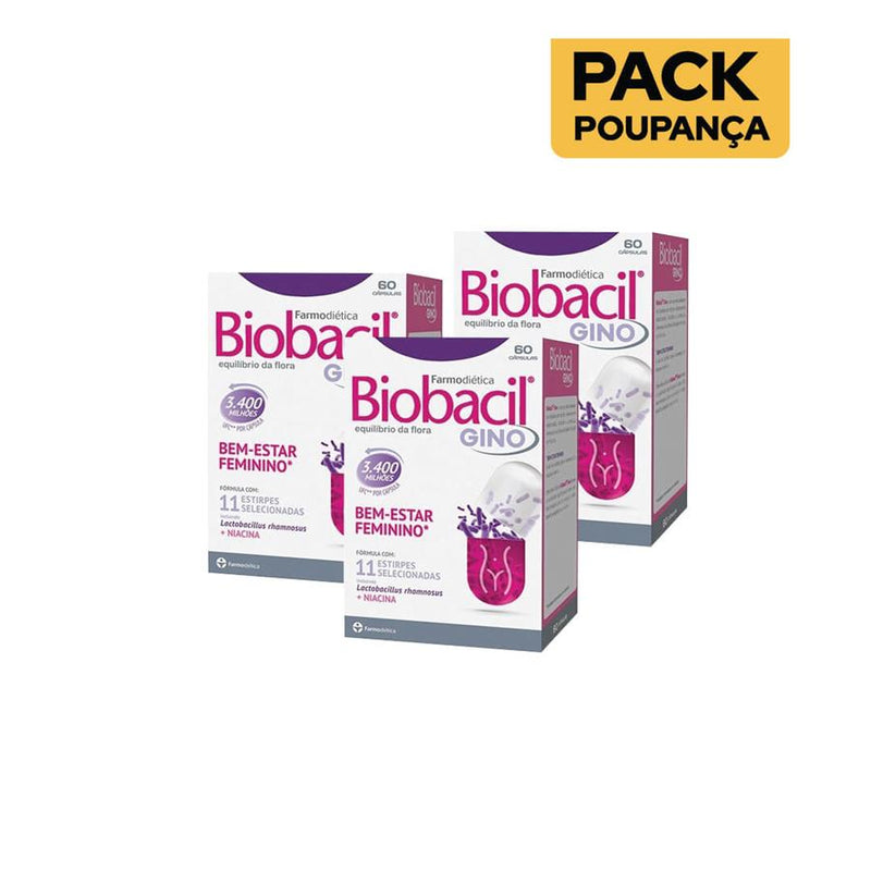 Farmodiética Biobacil Gino 60 Cápsulas - Pack de 3