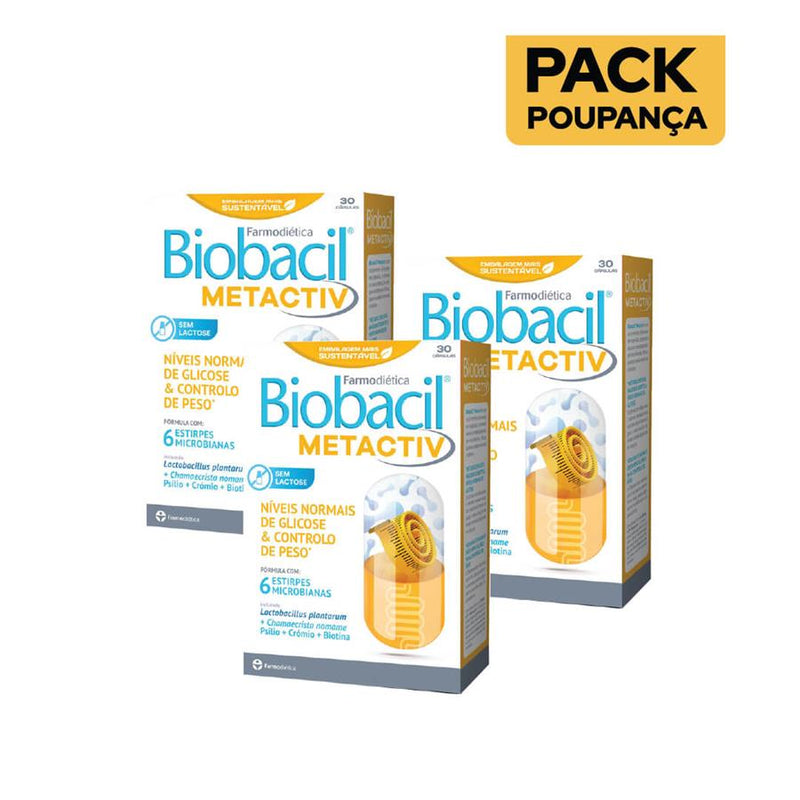 Farmodiética Biobacil Metactiv 30 Cápsulas - Pack de 3