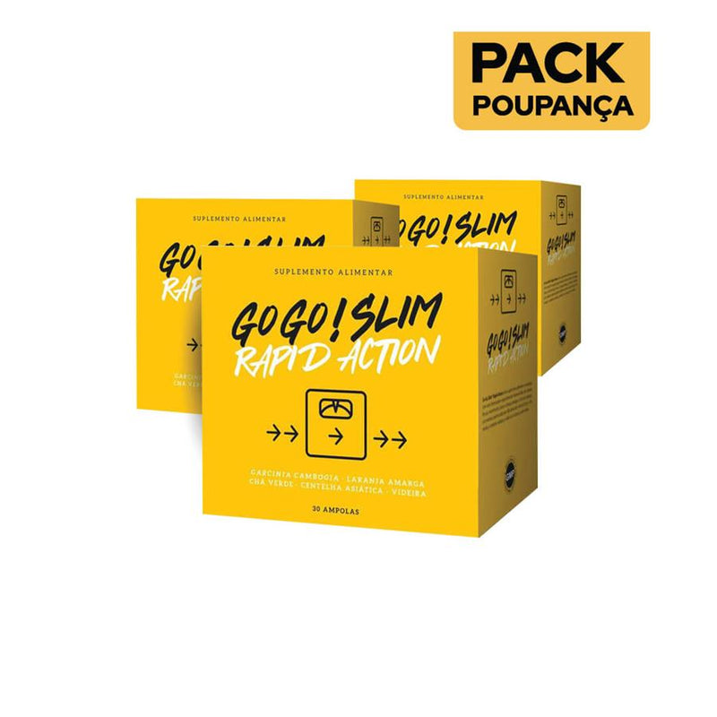 Farmodiética Go Go Slim Rapid 30 Ampolas - Pack de 3