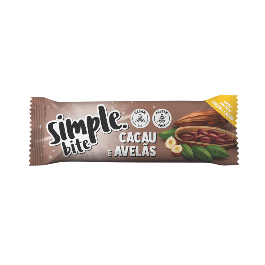 Farmodiética Simple Bite Cacau e Avelãs Bio 35 g - imagem principal