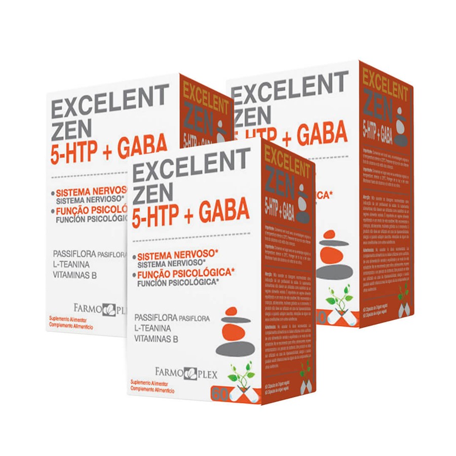 Farmoplex Excelent Zen 60 cápsulas - Pack de 3 - imagem principal