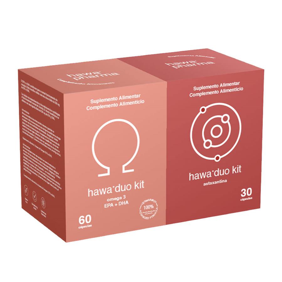 Hawa Duo Kit Omega 3 + Astaxantina 60+30 Cápsulas