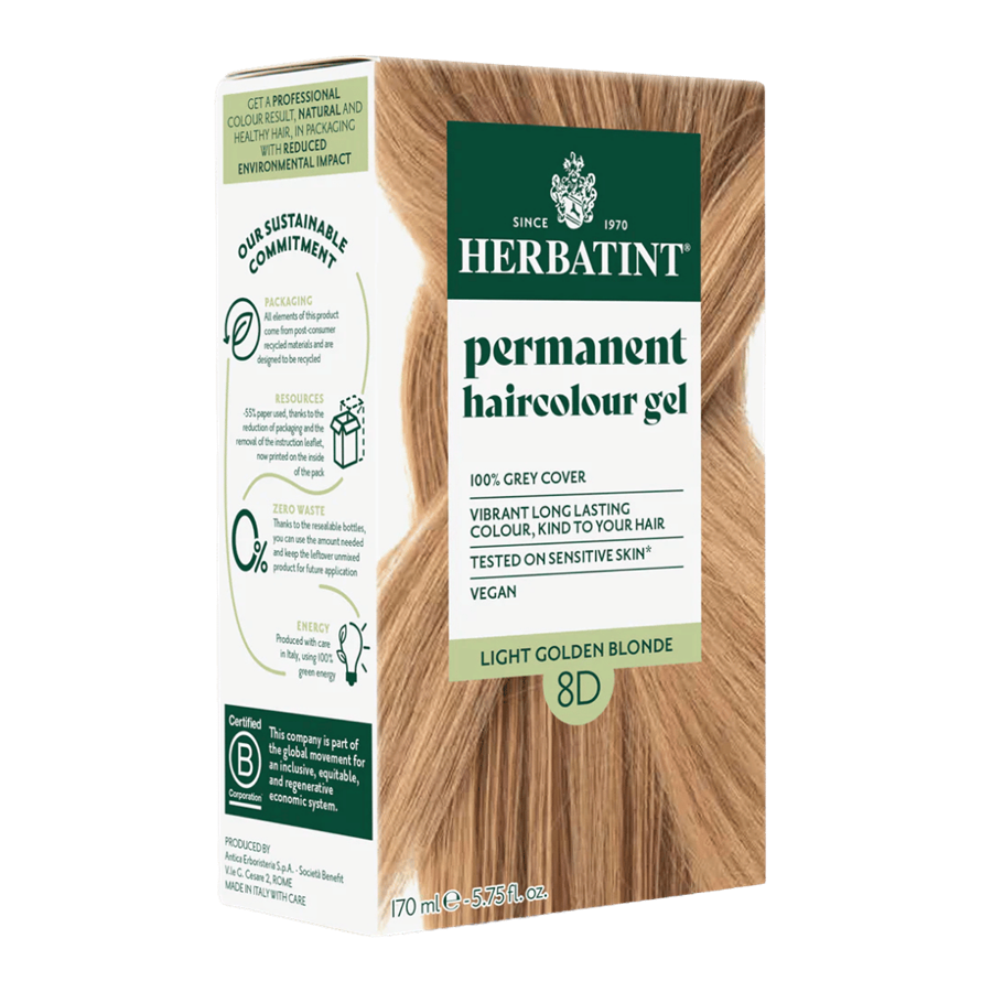Herbatint Colorante Capilar D8 Louro Claro Dourado 170 mL - imagem principal
