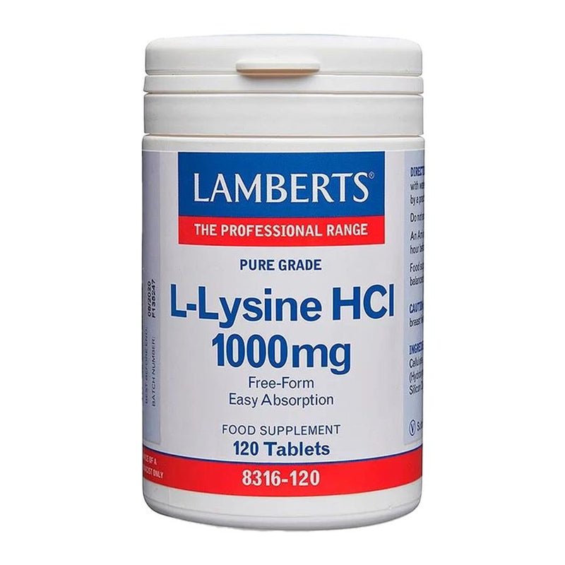 Lamberts L-Lisina 1000mg 120 cápsulas