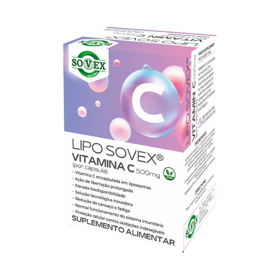 Lipo Sovex Vitamina C 500 mg 60 Cápsulas