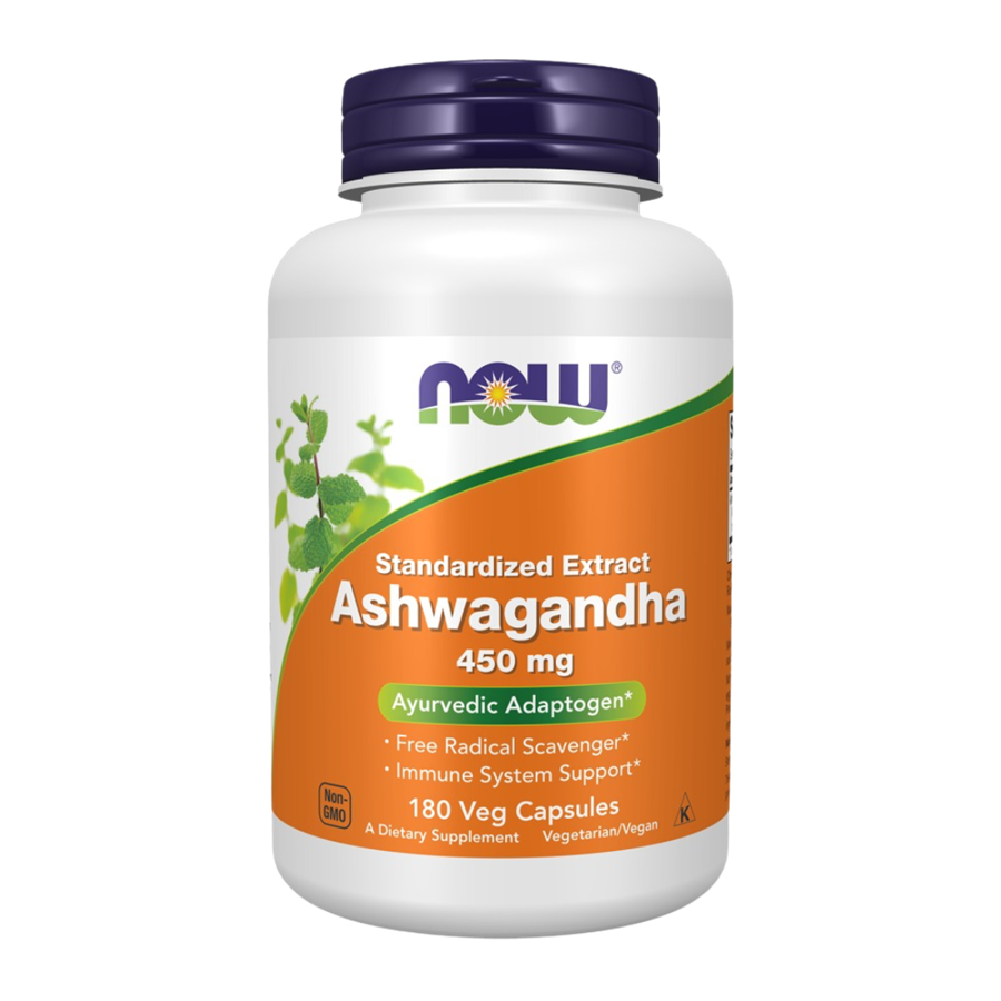 Now Ashwagandha 450 mg 180 Cápsulas Vegetais - imagem principal