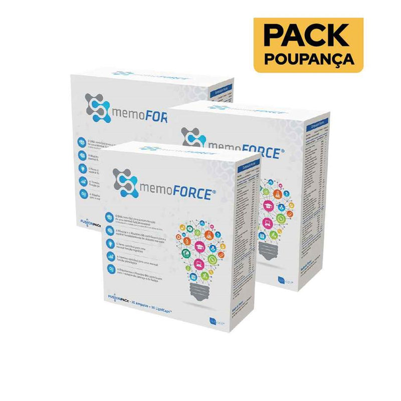 Nutridil Memoforce 30 ampolas + 30 cápsulas - Pack de 3