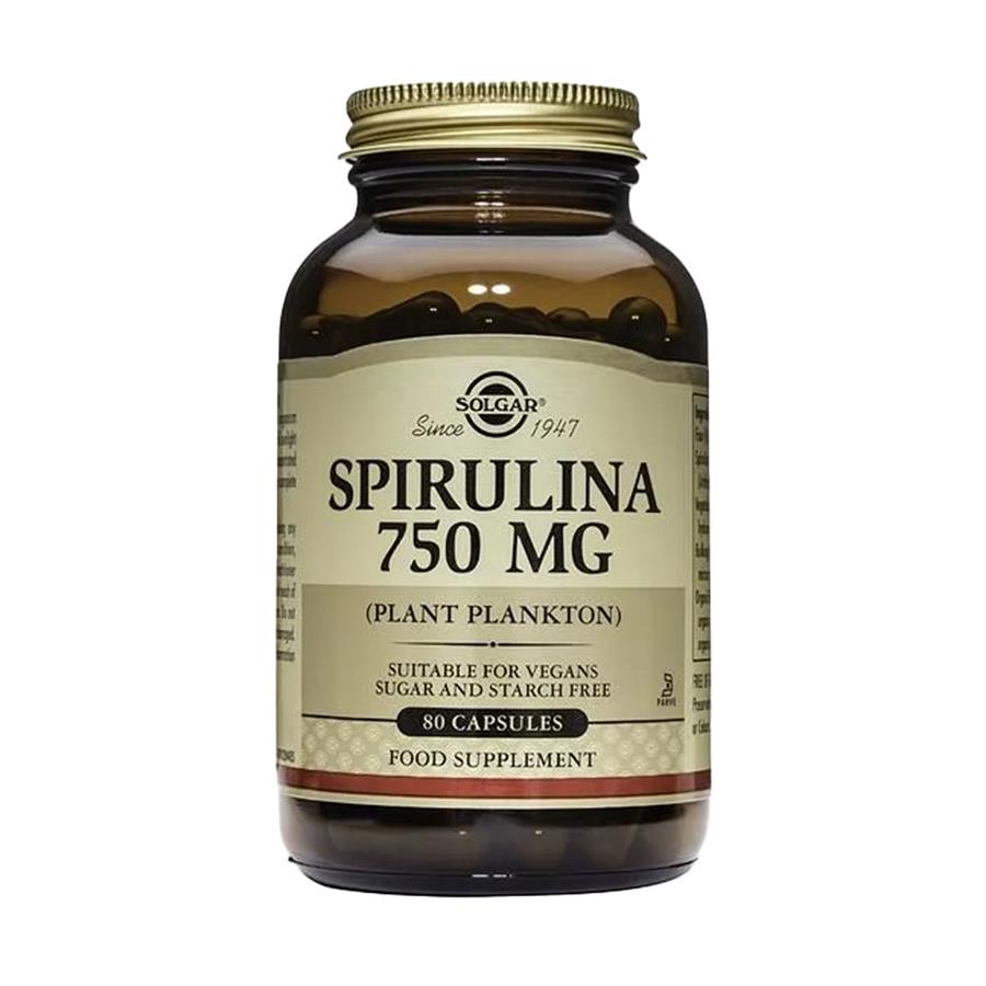 Solgar Spirulina 750mg 80 cápsulas