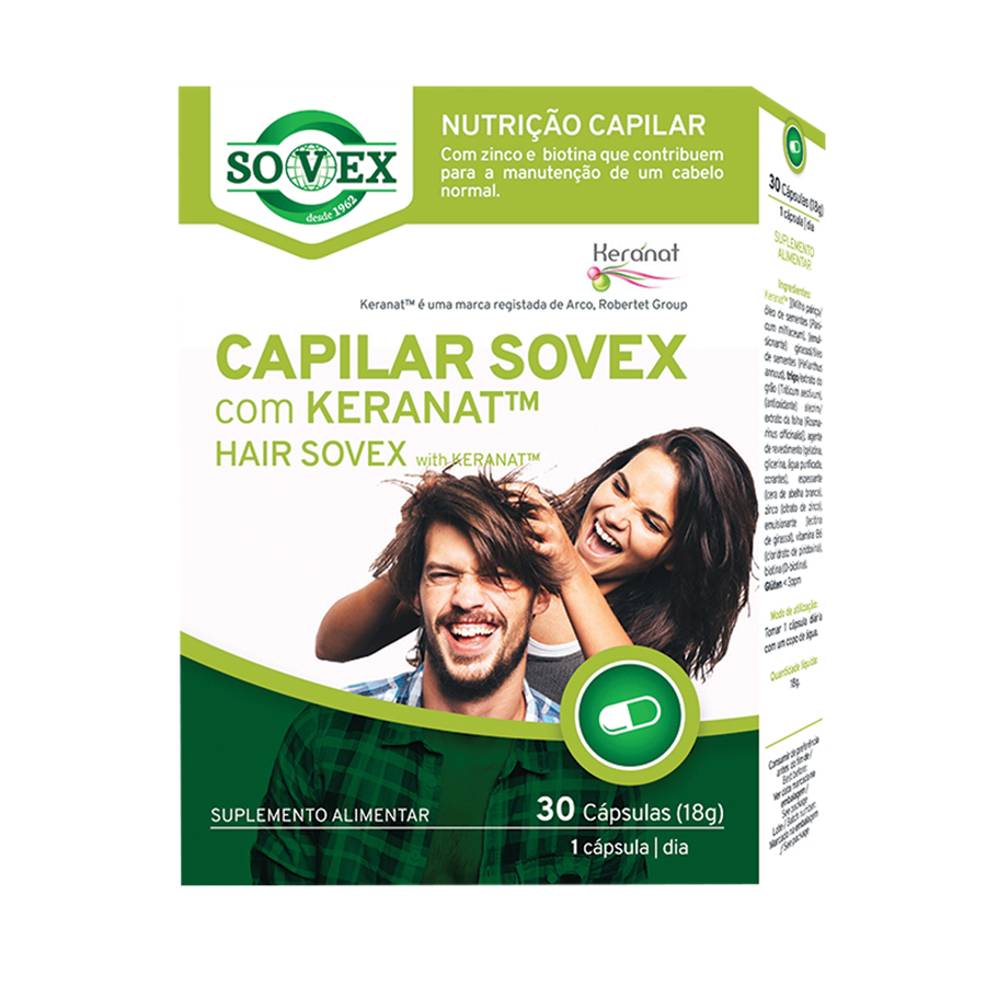 Sovex Capilar com Keranat 30 Cápsulas