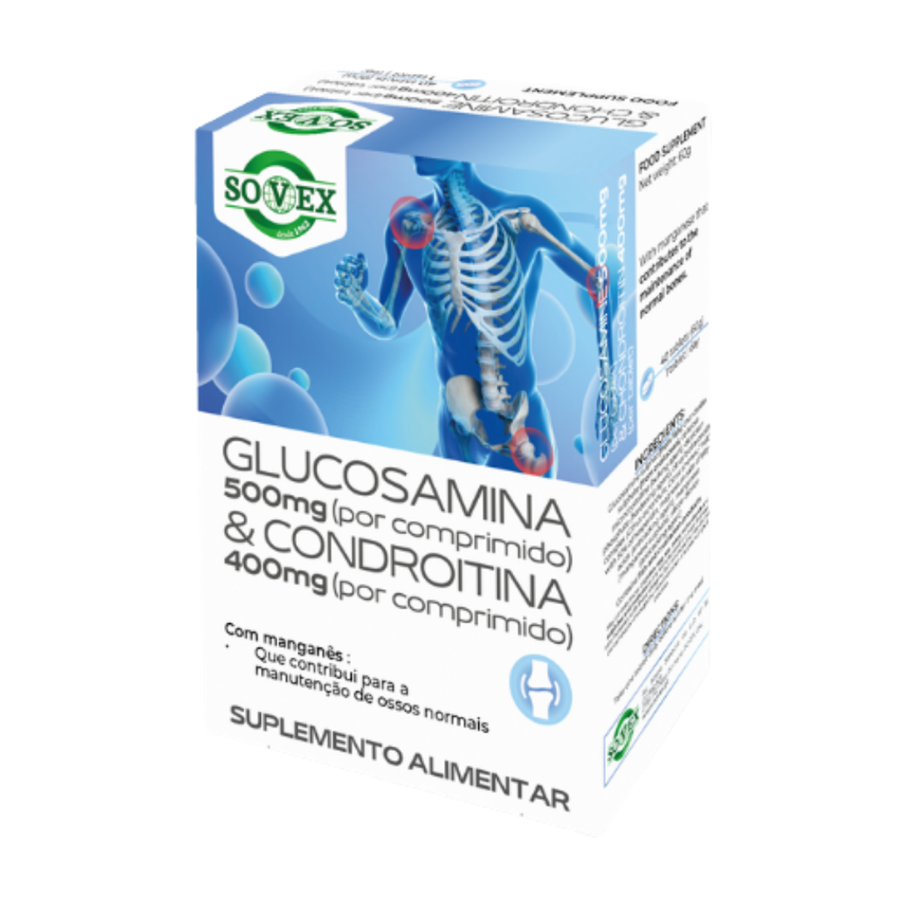 Sovex Glucosamina 500mg & Condroitina 400mg 40 Comprimidos - imagem principal