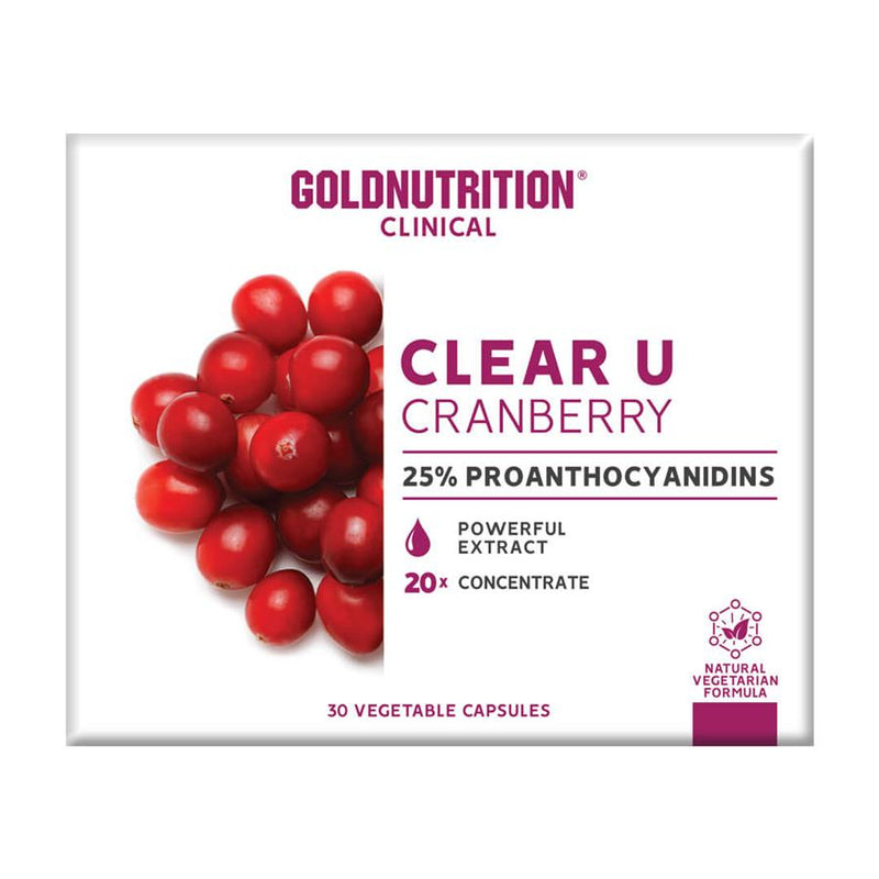 GoldNutrition Clear U Cranberry 30 Cápsulas