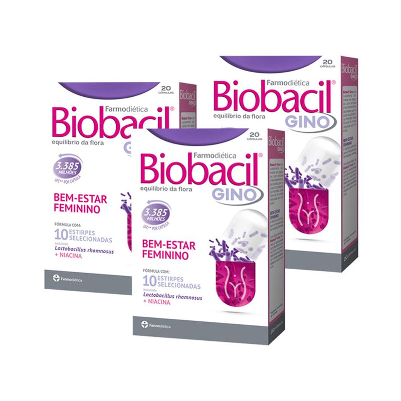 Farmodiética Biobacil Gino 20 cápsulas - Pack de 3
