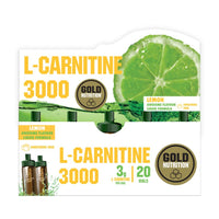 GoldNutrition L-Carnitina 3000mg Limão 20 ampolas