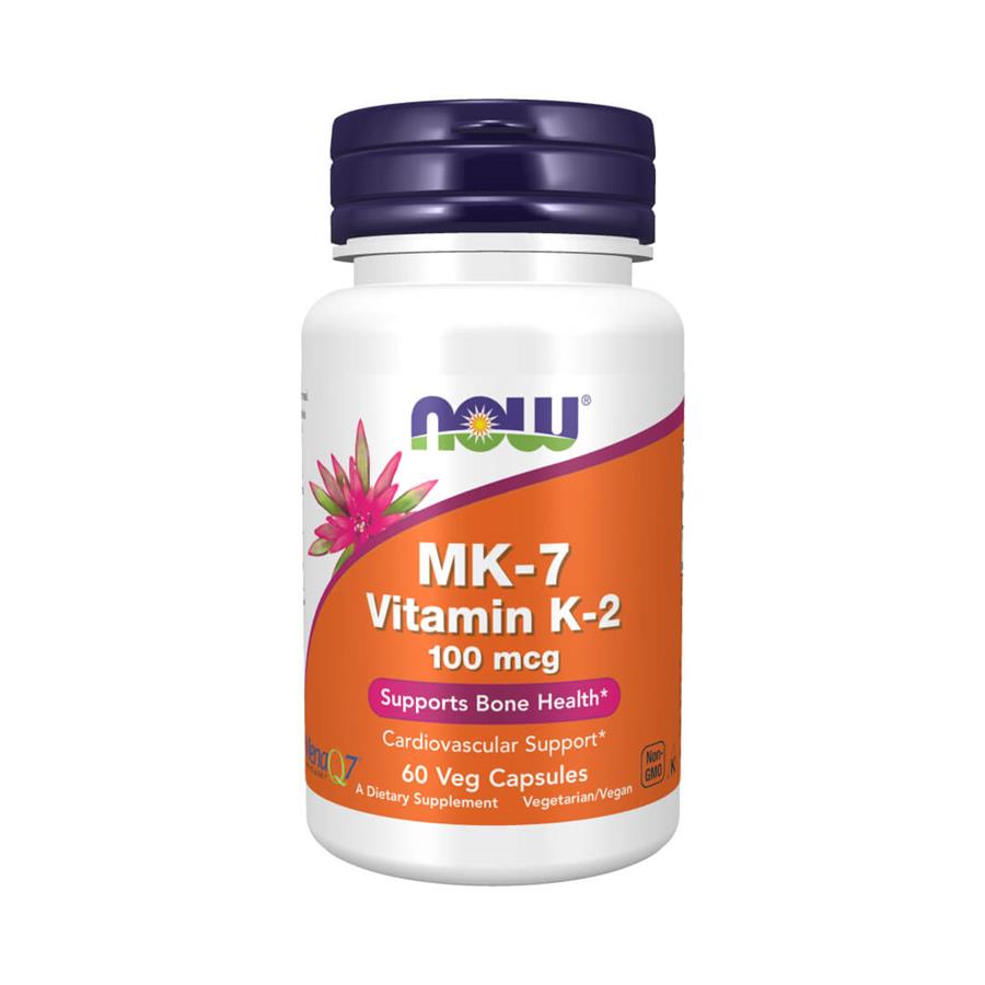 Now MK-7 Vitamin K-2 100mcg 60 cápsulas vegetais