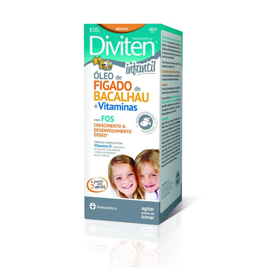 Farmodiética Diviten Infantil com Óleo Figado de Bacalhau Xarope 300ml