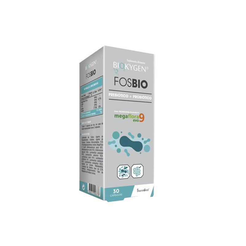 Fharmonat Biokygen Fosbio Prebiótico + Probiótico 30 Cápsulas